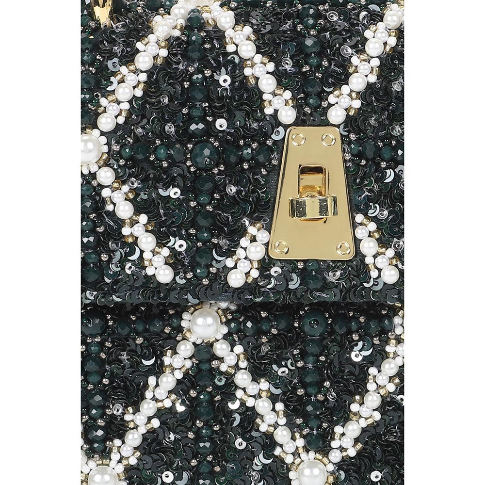 The Leather Garden Erica Emerald Handheld Mini Bag
