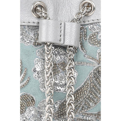The Leather Garden Sage Leather Mini Bucket Bag