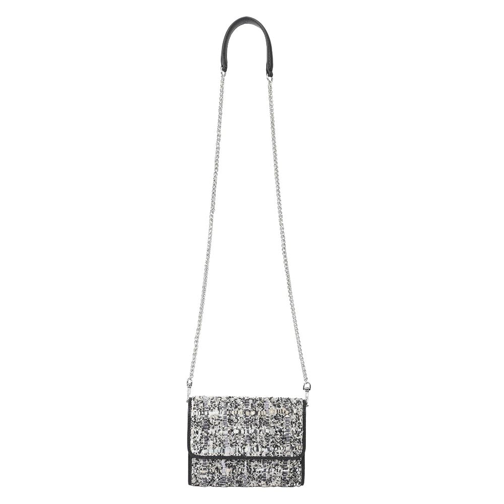 The Leather Garden Plumeria Embellished Crossbody Leather Bag