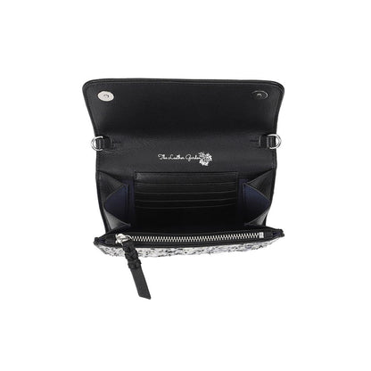The Leather Garden Plumeria Embellished Crossbody Leather Bag