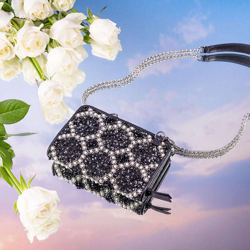 The Leather Garden Daphne Embellished Leather Wallet