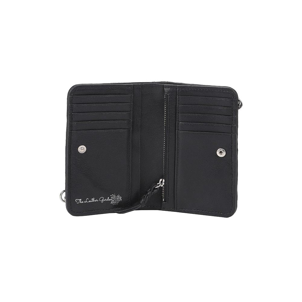 The Leather Garden Daphne Embellished Leather Wallet