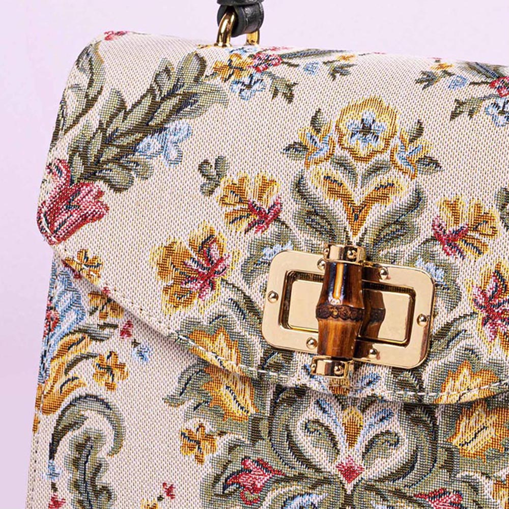 The Leather Garden Hydrangea Forest Green Leather Shoulder Bag