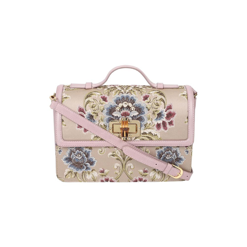 The Leather Garden Tulip Lilac Leather Shoulder Bag