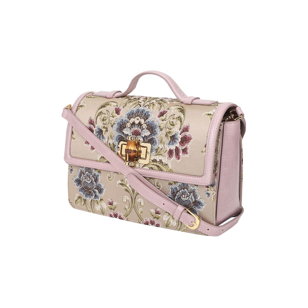 The Leather Garden Tulip Lilac Leather Shoulder Bag