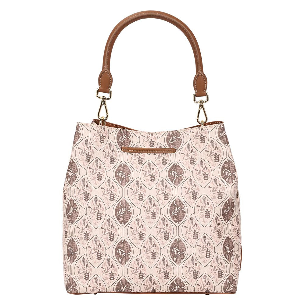 The Leather Garden Womens Florida Bucket Bag Walnut with Pouch