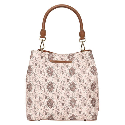 The Leather Garden Womens Florida Bucket Bag Walnut with Pouch