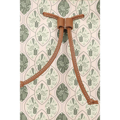 The Leather Garden Womens Florida Bucket Bag Pistachio with Pouch
