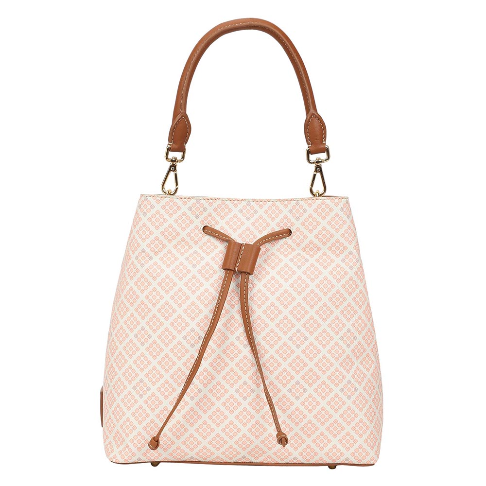 The Leather Garden Womens Florida Bucket Bag Salmon