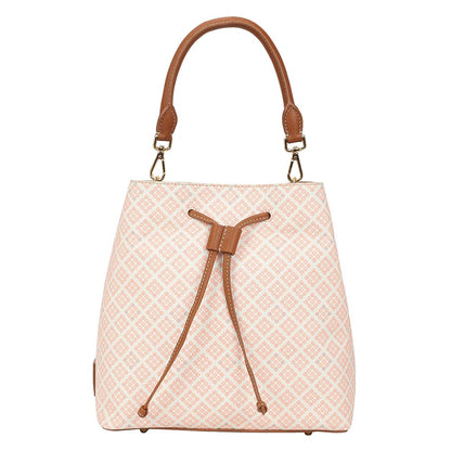 The Leather Garden Womens Florida Bucket Bag Salmon