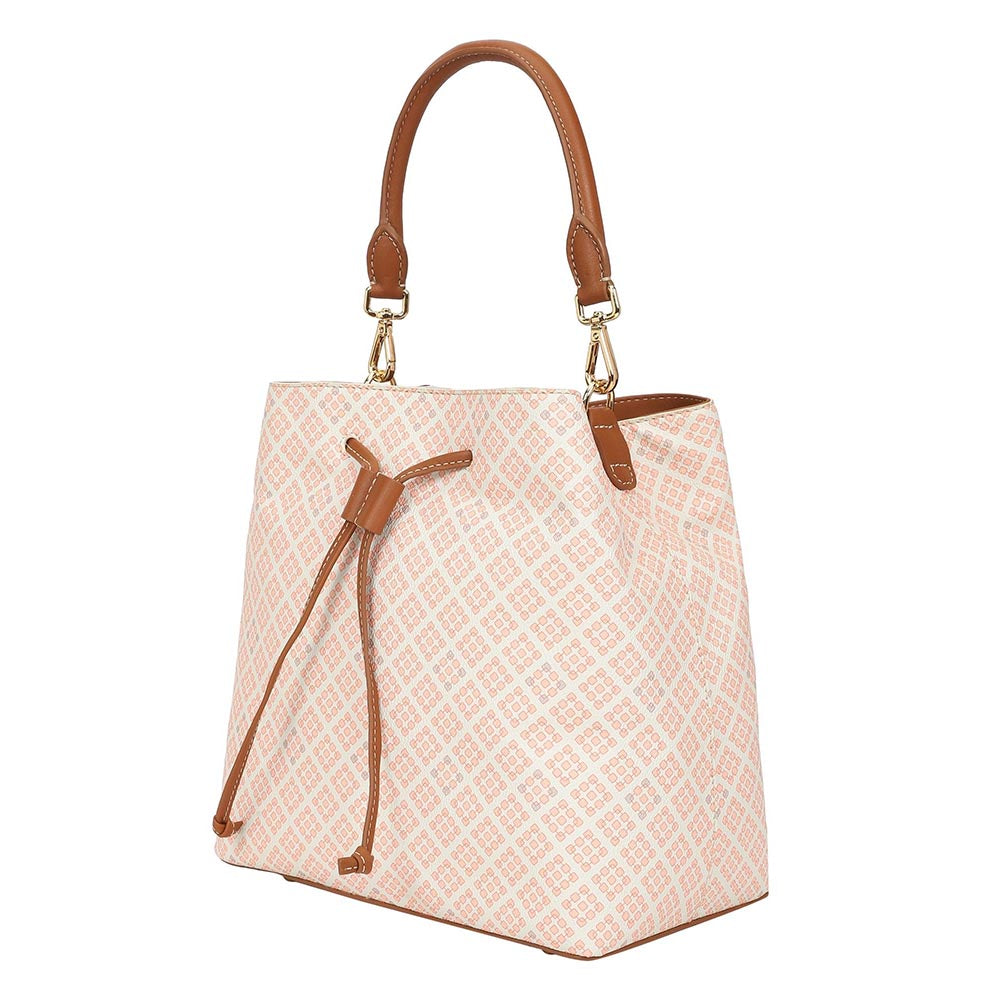 The Leather Garden Womens Florida Bucket Bag Salmon