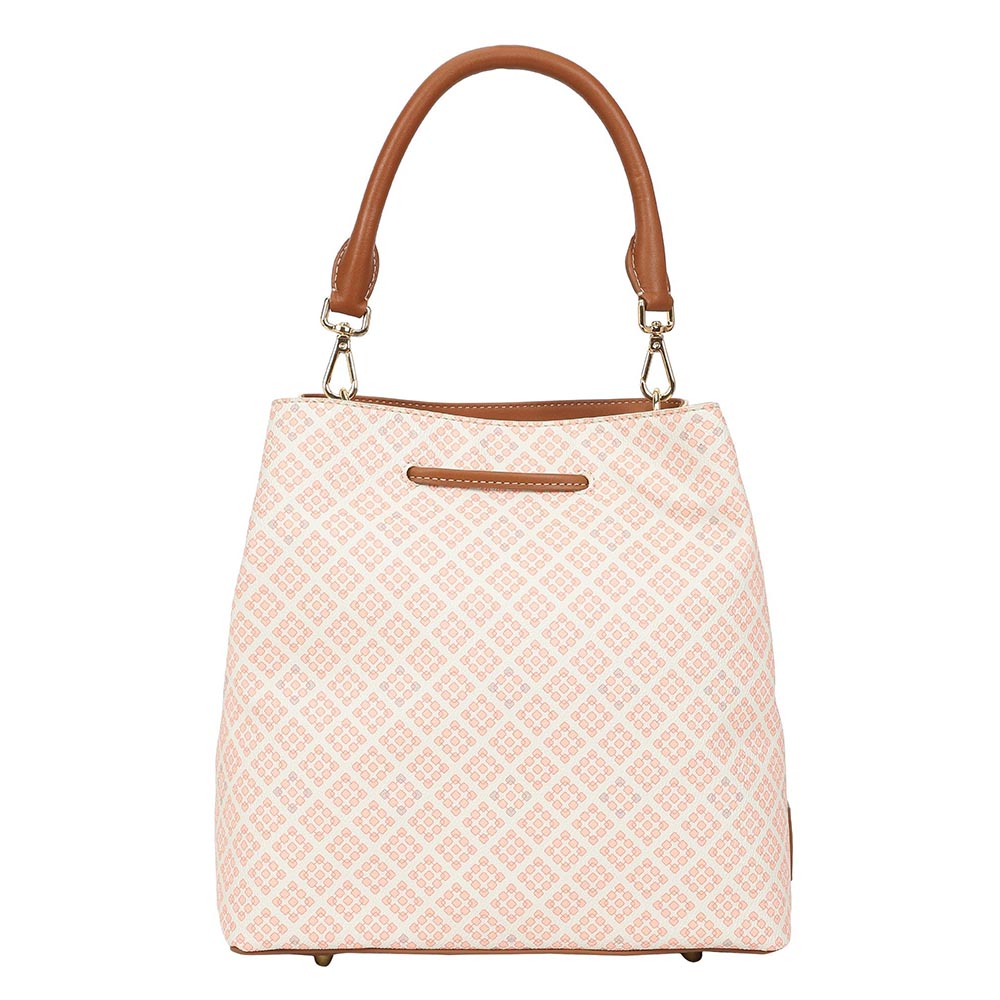 The Leather Garden Womens Florida Bucket Bag Salmon