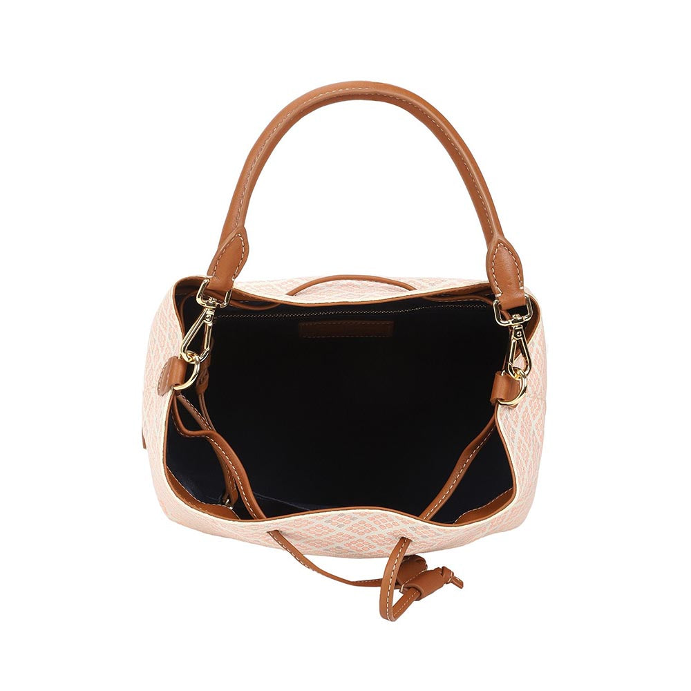 The Leather Garden Womens Florida Bucket Bag Salmon