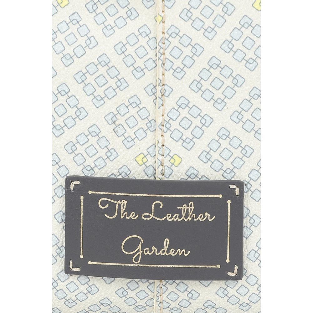 The Leather Garden Womens Florida Bucket Bag Off White with Pouch