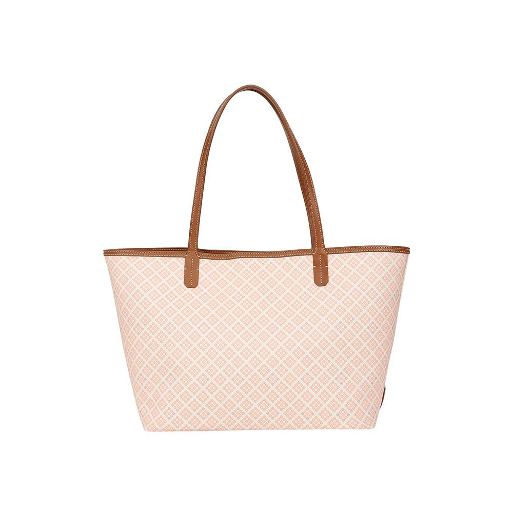The Leather Garden Womens Malibu Tote Bag Salmon with Pouch