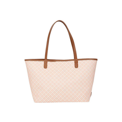 The Leather Garden Womens Malibu Tote Bag Salmon with Pouch