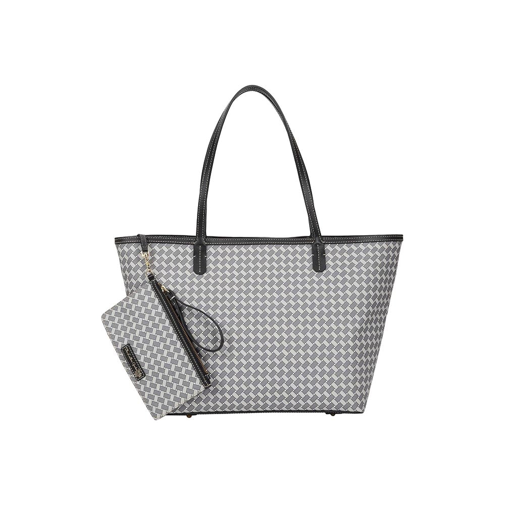 The Leather Garden Womens Malibu Tote Bag Ash with Pouch