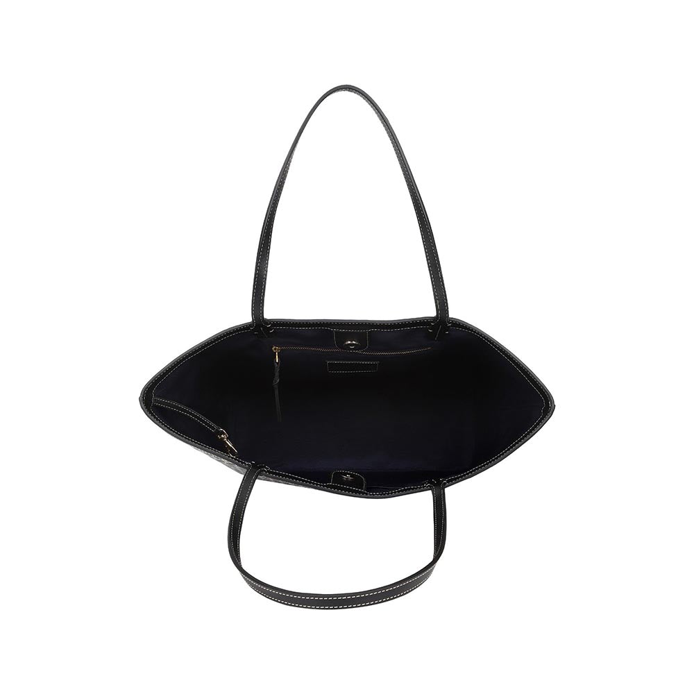 The Leather Garden Womens Malibu Tote Bag Ash with Pouch