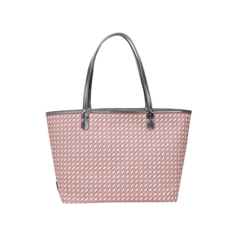 The Leather Garden Womens Malibu Tote Bag Flamingo Pink with Pouch