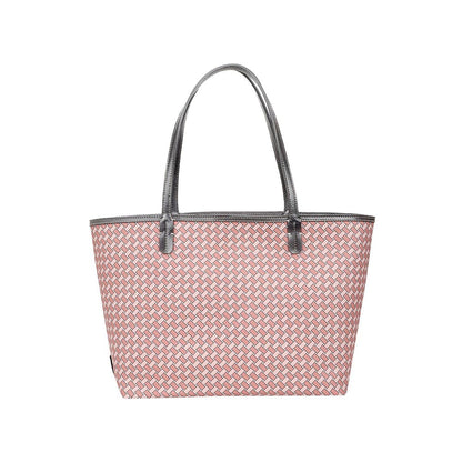 The Leather Garden Womens Malibu Tote Bag Flamingo Pink with Pouch