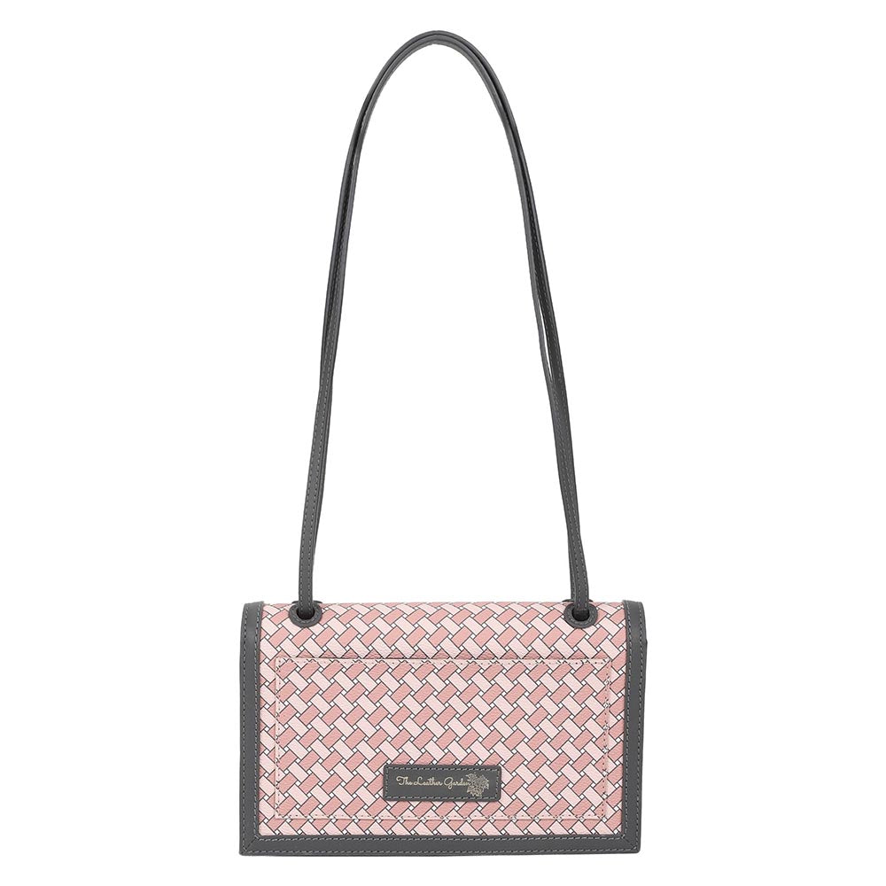 The Leather Garden Womens Miami Shoulder Bag Flamingo Pink