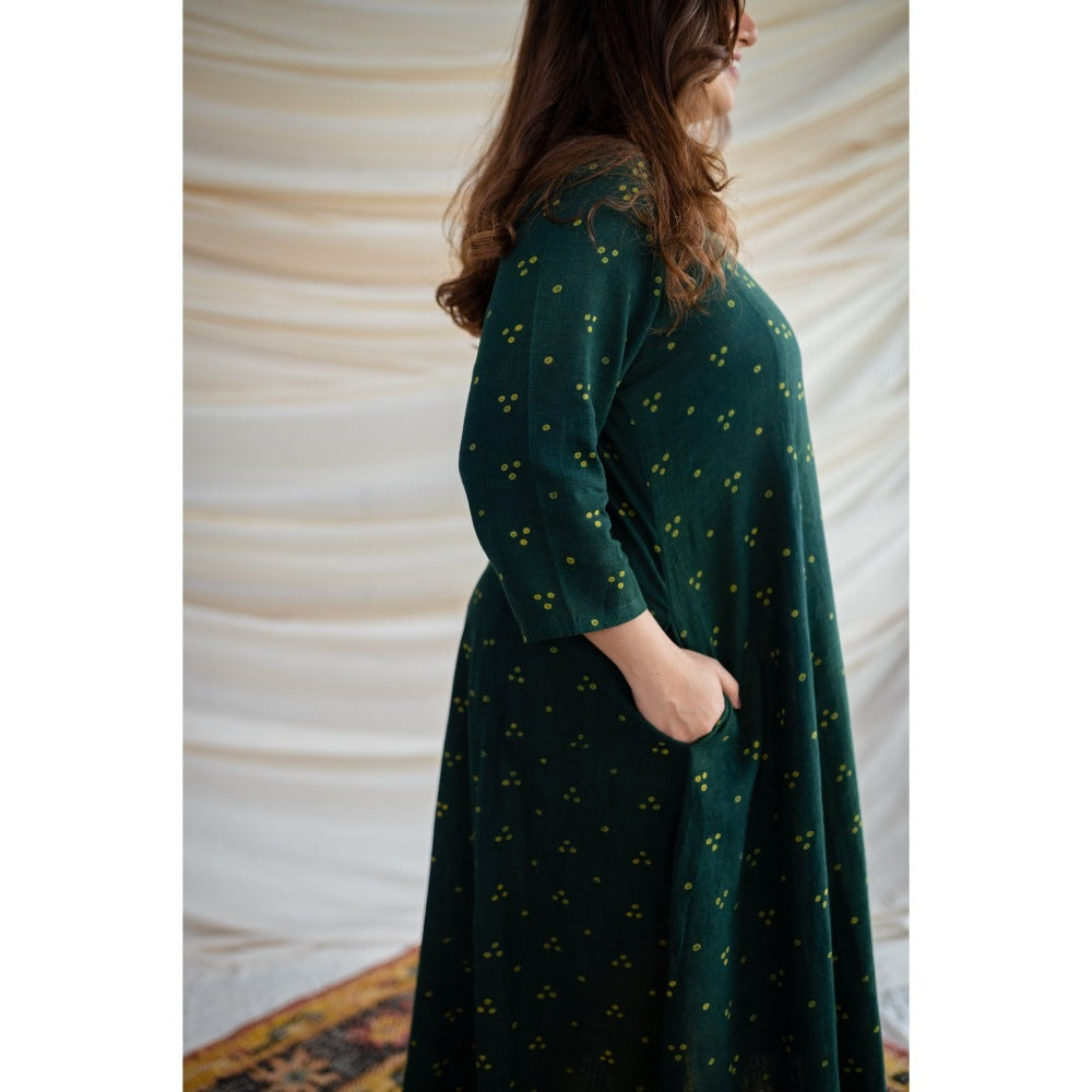 The Indian Ethnic Co. Bargad Slub Cotton Kali Kurta
