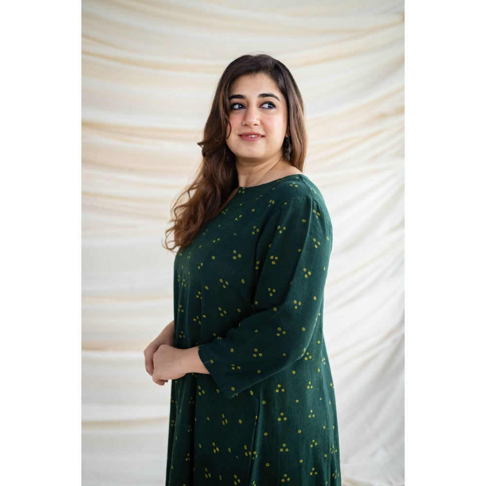 The Indian Ethnic Co. Bargad Slub Cotton Kali Kurta