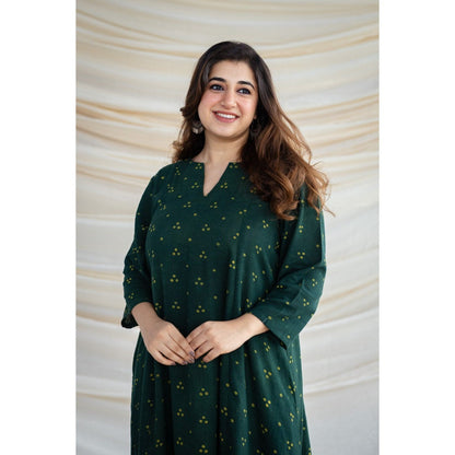 The Indian Ethnic Co. Bargad Slub Cotton Kali Kurta