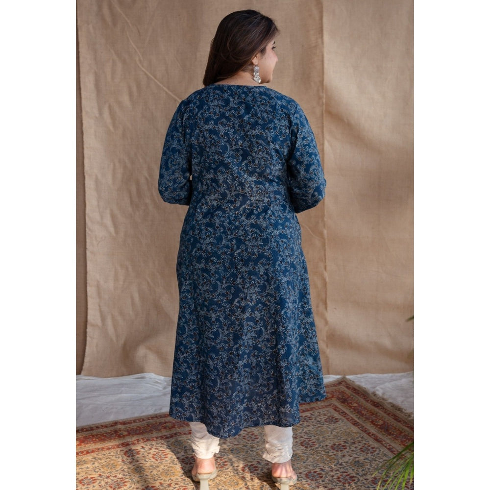The Indian Ethnic Co. Ajrakh Cotton Kali Kurta