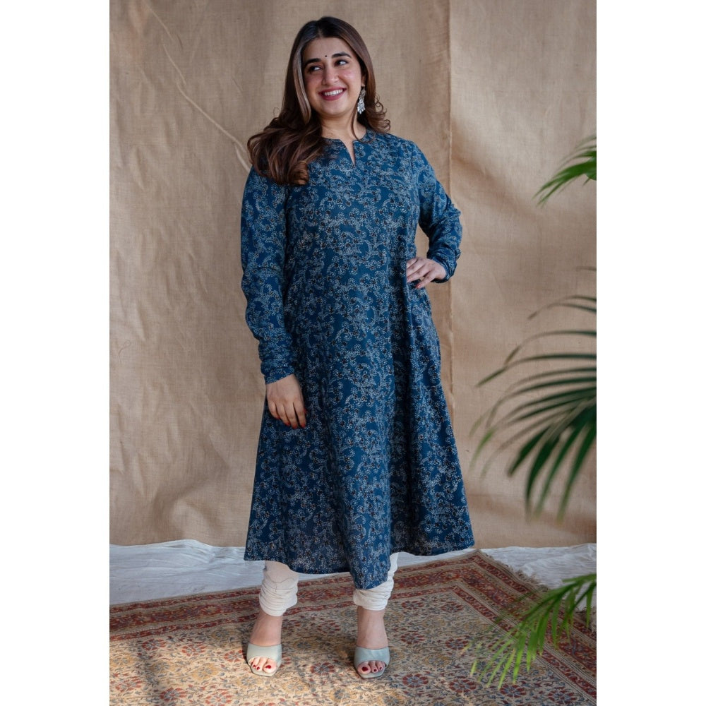 The Indian Ethnic Co. Ajrakh Cotton Kali Kurta