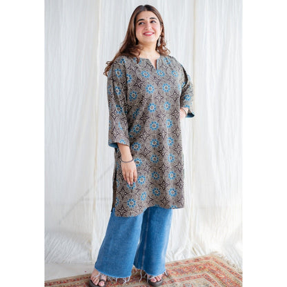 The Indian Ethnic Co. Ajrakh Jhabba Kali Cotton Kurta