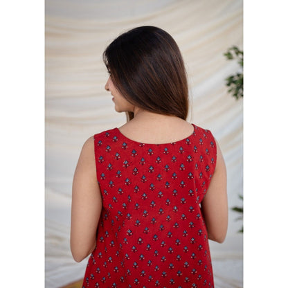 The Indian Ethnic Co. Ajrakh Cotton Maxi Dress