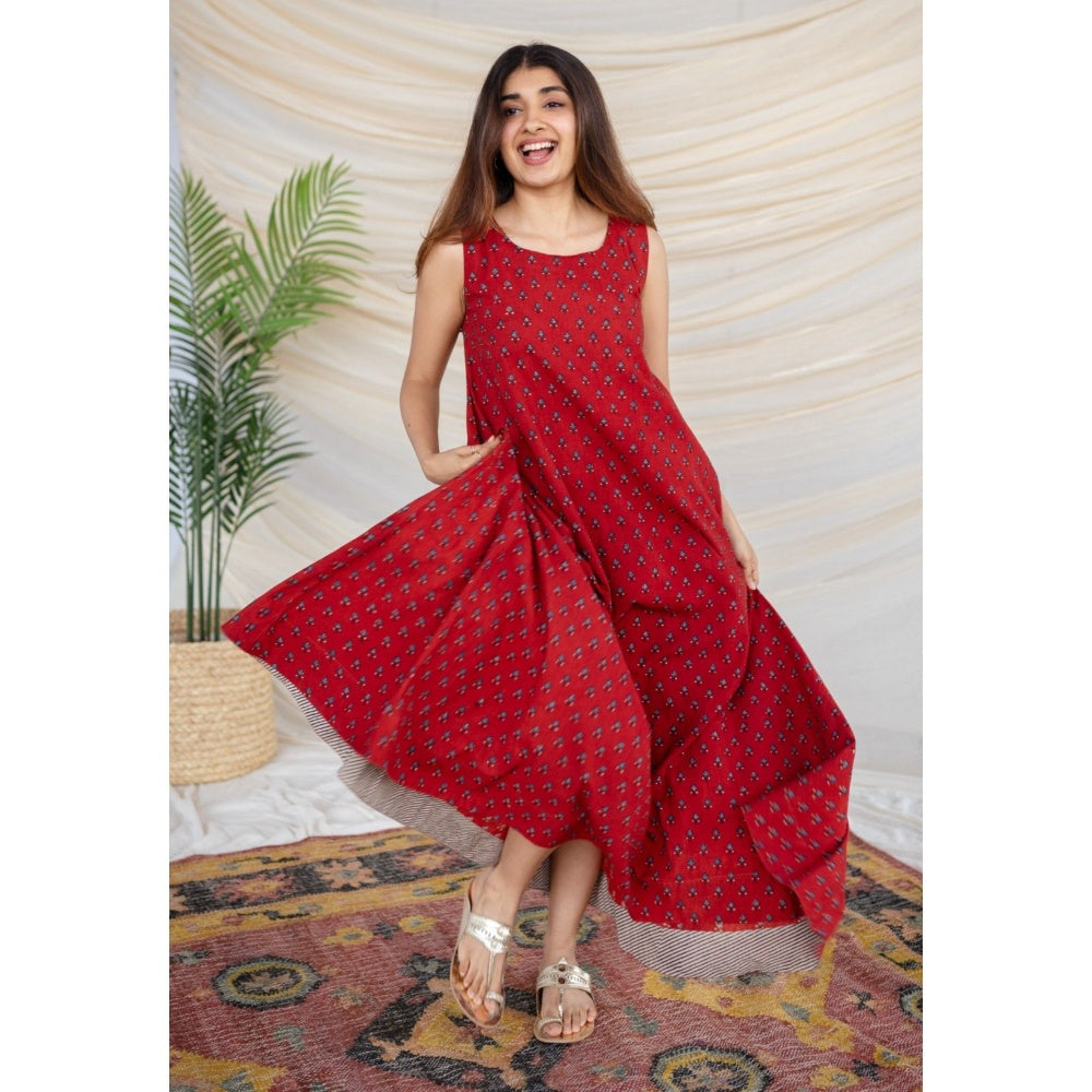 The Indian Ethnic Co. Ajrakh Cotton Maxi Dress