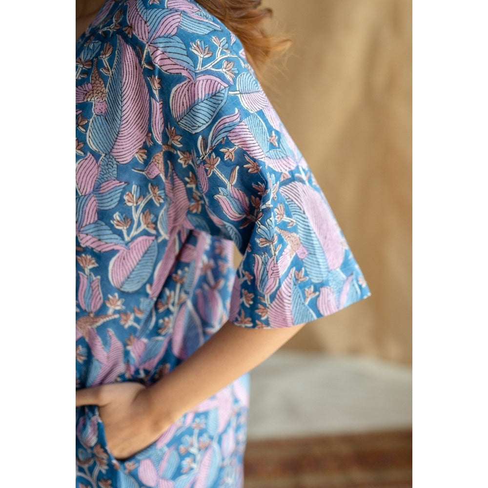 The Indian Ethnic Co. Sanganeri Slub Cotton Kurta for Women