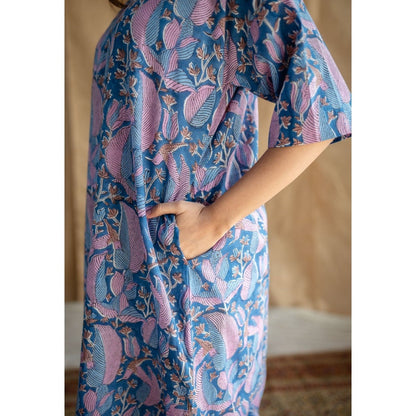 The Indian Ethnic Co. Sanganeri Slub Cotton Kurta for Women