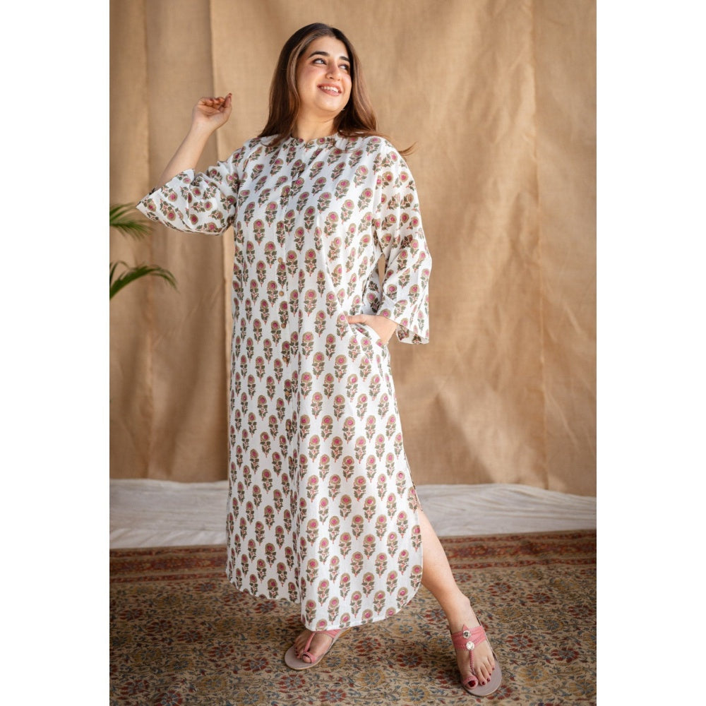 The Indian Ethnic Co. Lounge Cotton Maxi Dress