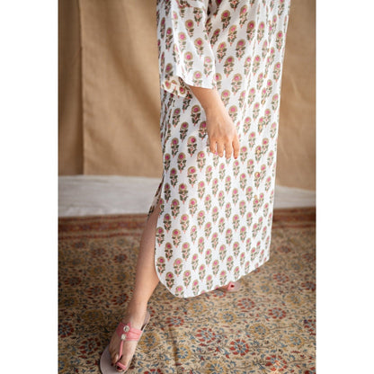 The Indian Ethnic Co. Lounge Cotton Maxi Dress