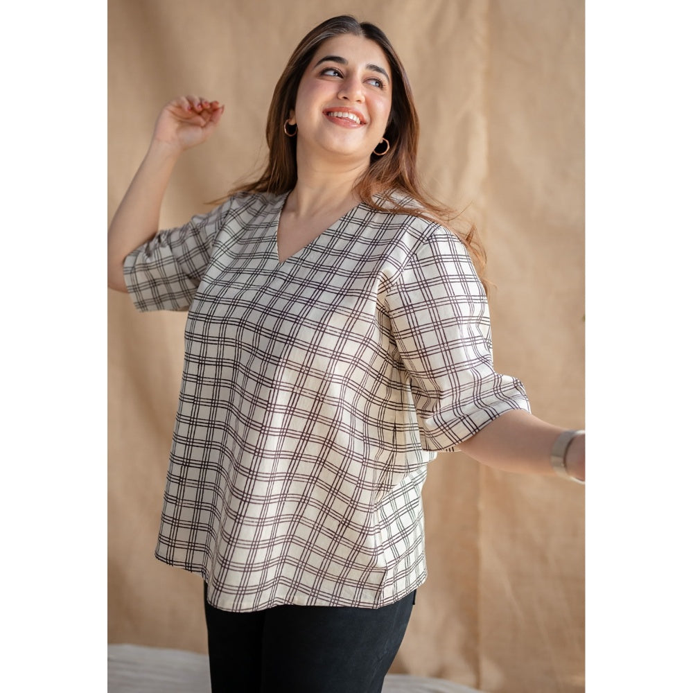 The Indian Ethnic Co. Fakira Mul Checks Top
