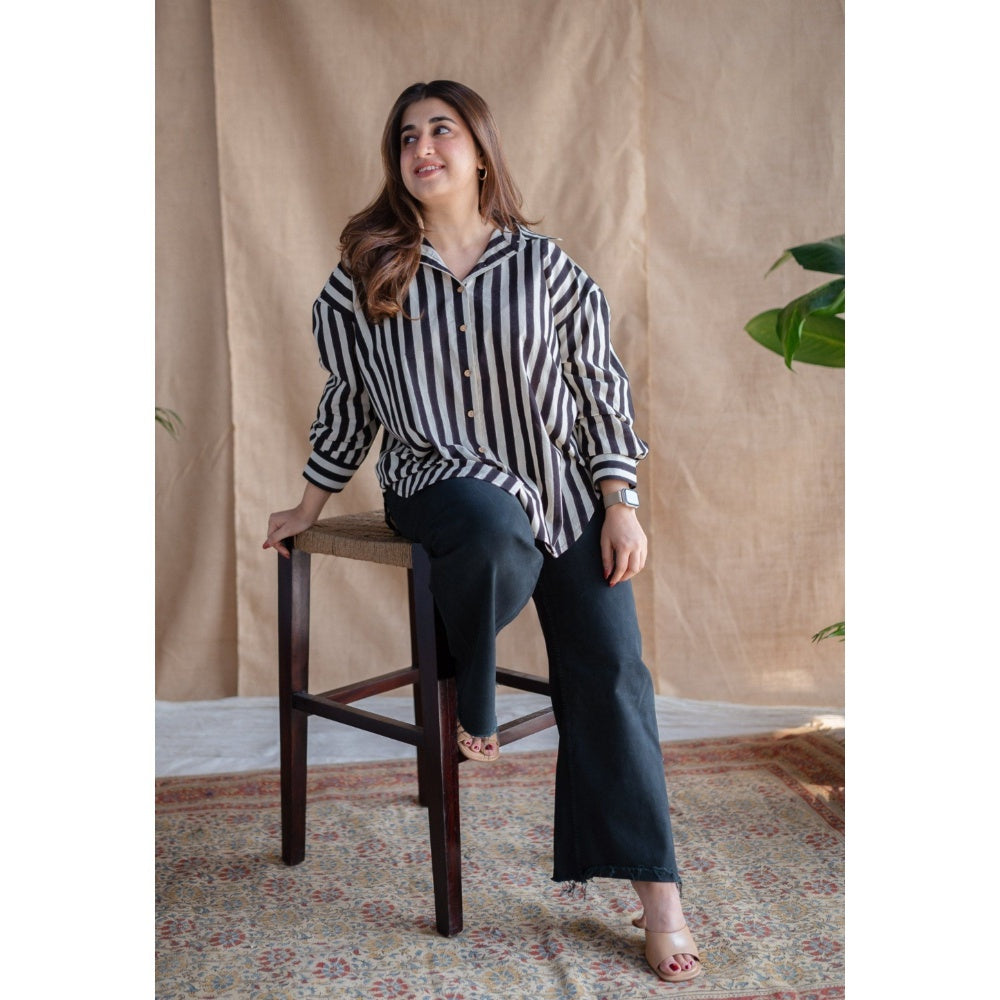 The Indian Ethnic Co. Off White Fakira Mul Shirt