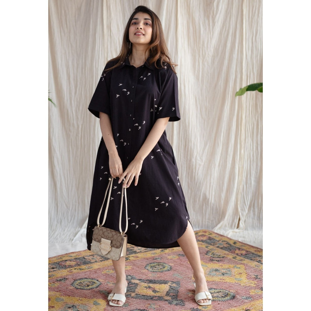 The Indian Ethnic Co. Moonlight Jaipur Ajrakh Cotton Dress