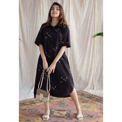 The Indian Ethnic Co. Moonlight Jaipur Ajrakh Cotton Dress