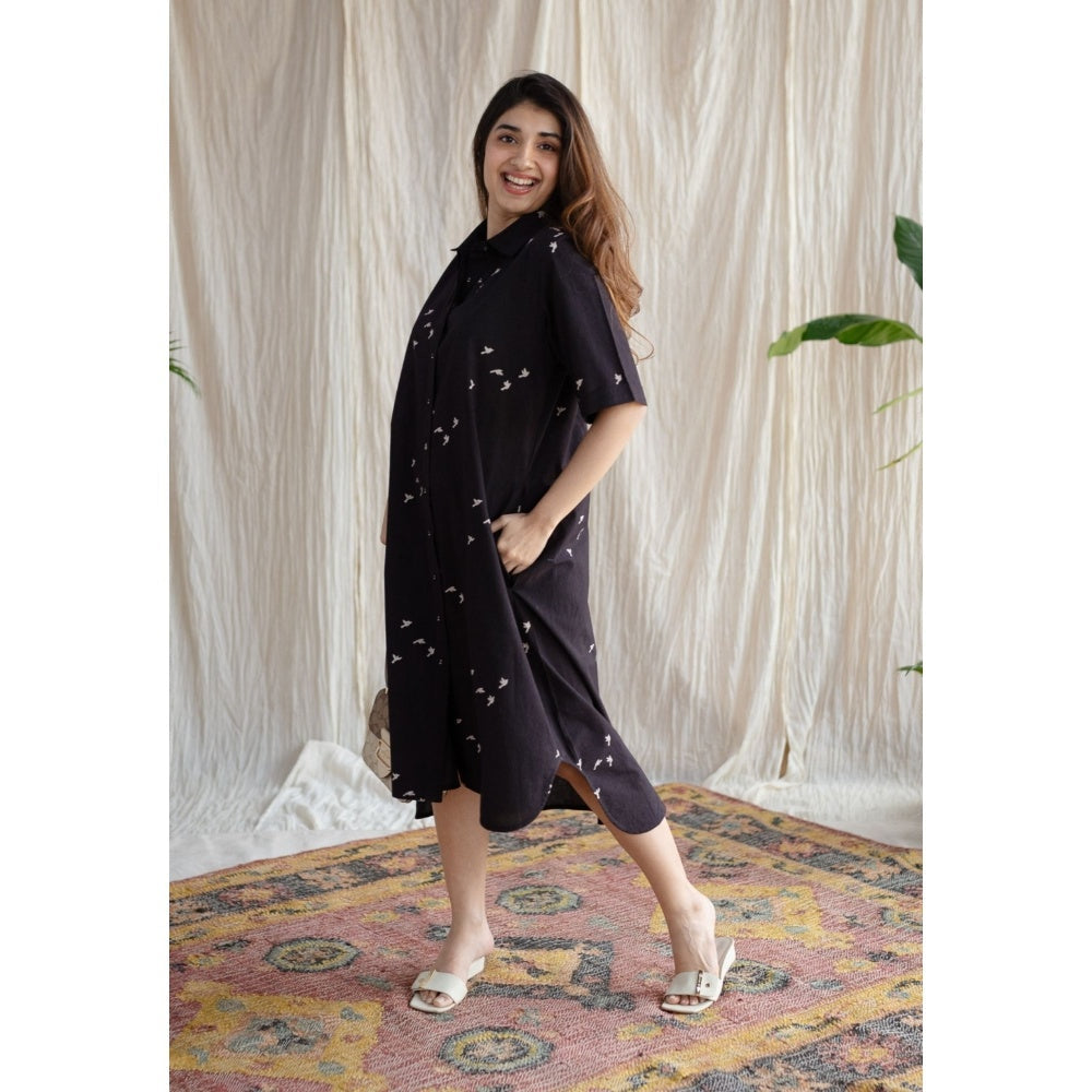 The Indian Ethnic Co. Moonlight Jaipur Ajrakh Cotton Dress