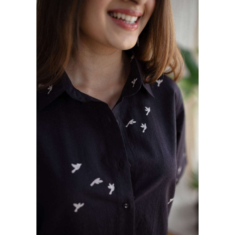 The Indian Ethnic Co. Moonlight Jaipur Ajrakh Cotton Dress