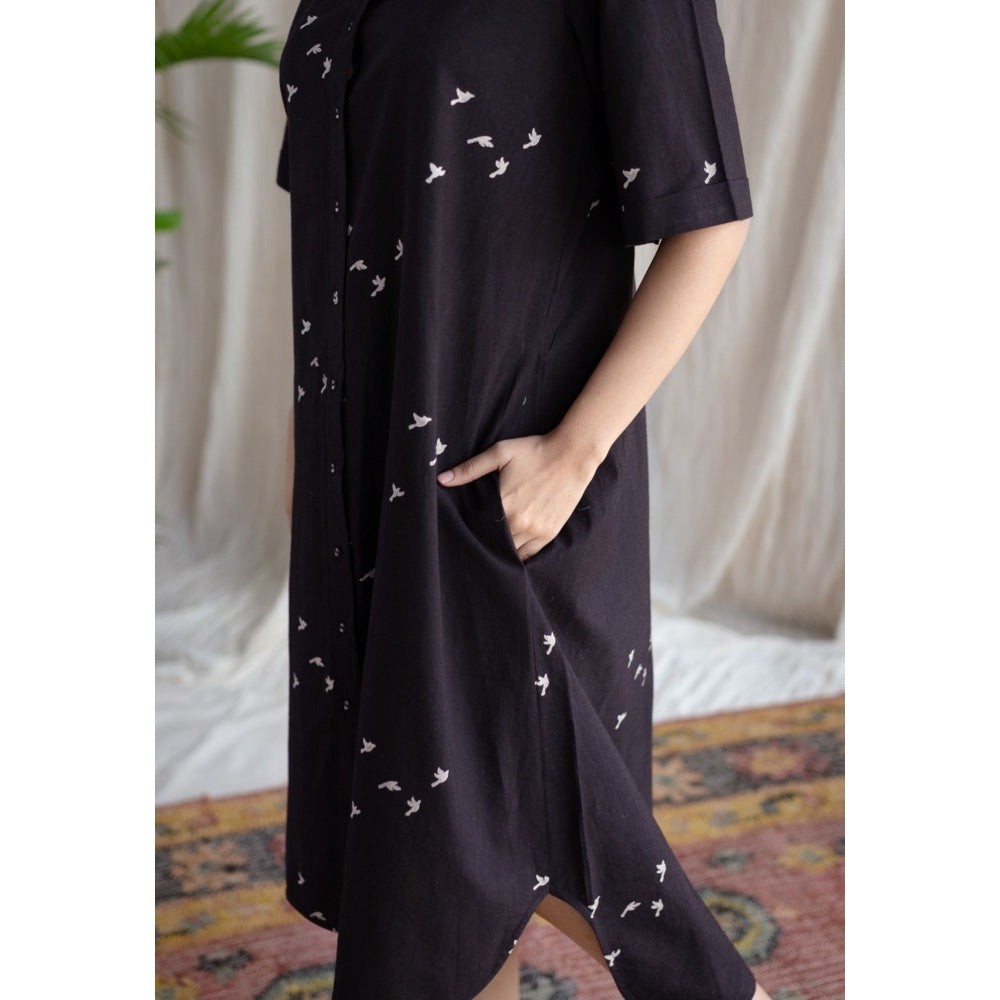 The Indian Ethnic Co. Moonlight Jaipur Ajrakh Cotton Dress