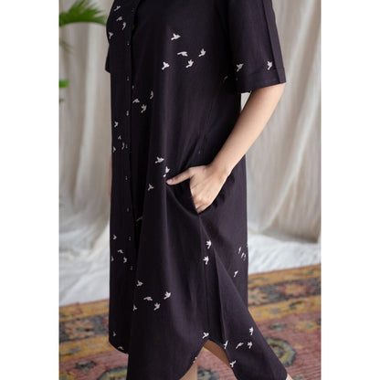 The Indian Ethnic Co. Moonlight Jaipur Ajrakh Cotton Dress