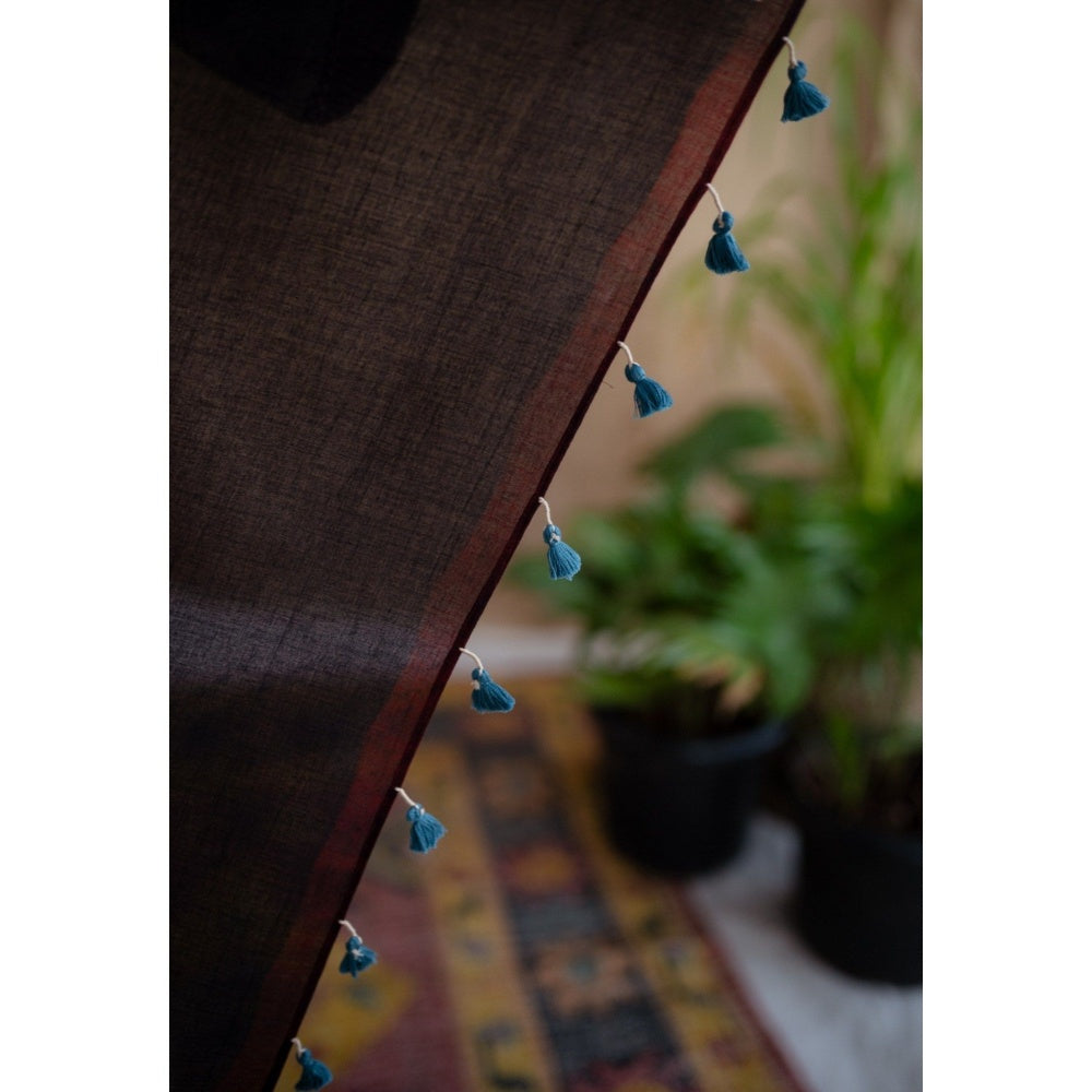 The Indian Ethnic Co. Blue Ajrakh Mulmul Cotton Printed Dupatta