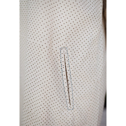 The Indian Ethnic Co. Ivory Loose Ajrakh Printed Cotton Kurta With Full Sleeves & Embroidered