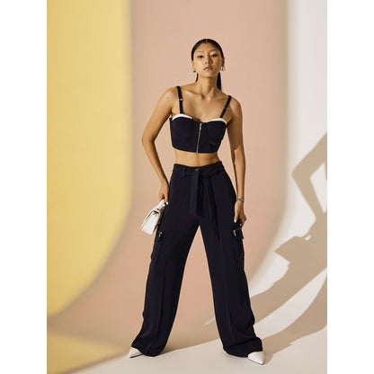 The Dapper Lady Twilight Crop Bustier - Blue