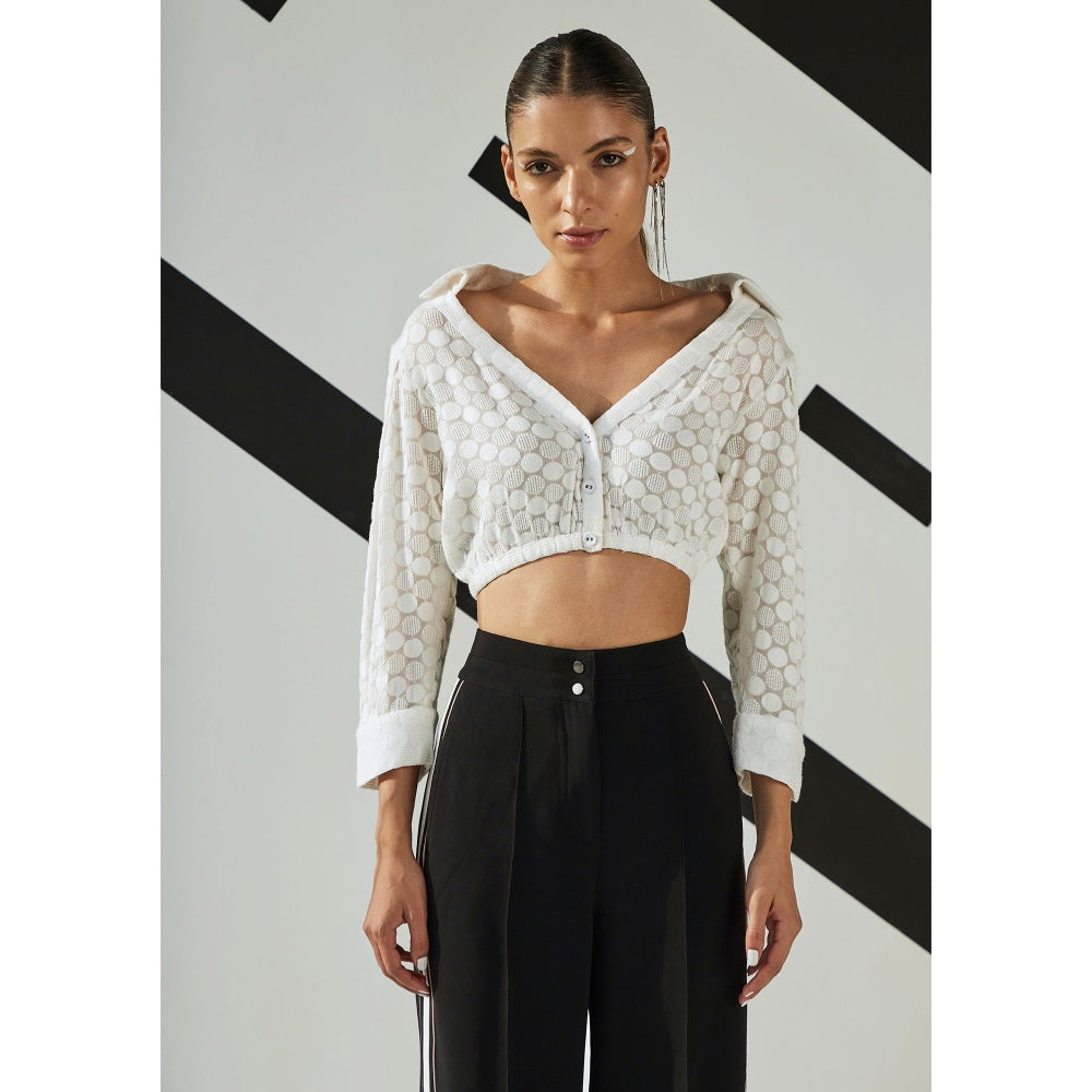 The Dapper Lady Moonlight Crop Top - White