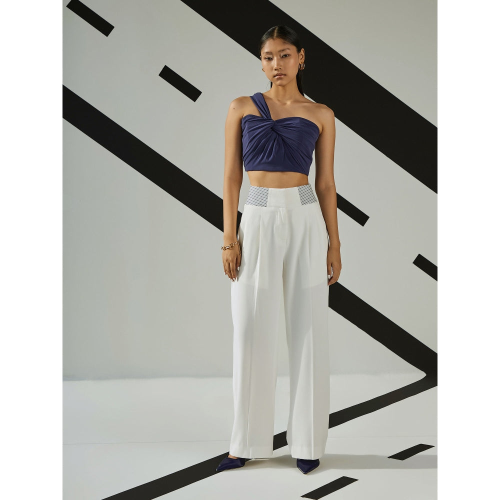 The Dapper Lady Twilight Knot Corset - Blue